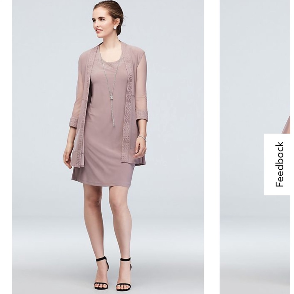 David’s Bridal Mauve “Mother of the Bride/Groom” Two Piece Dress set - size 16